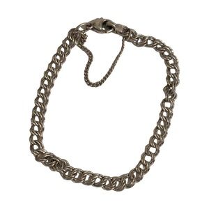 James Avery vintage double link sterling silver bracelet 7”